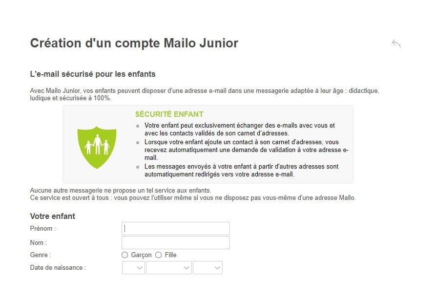 How to open a free Mailo account?